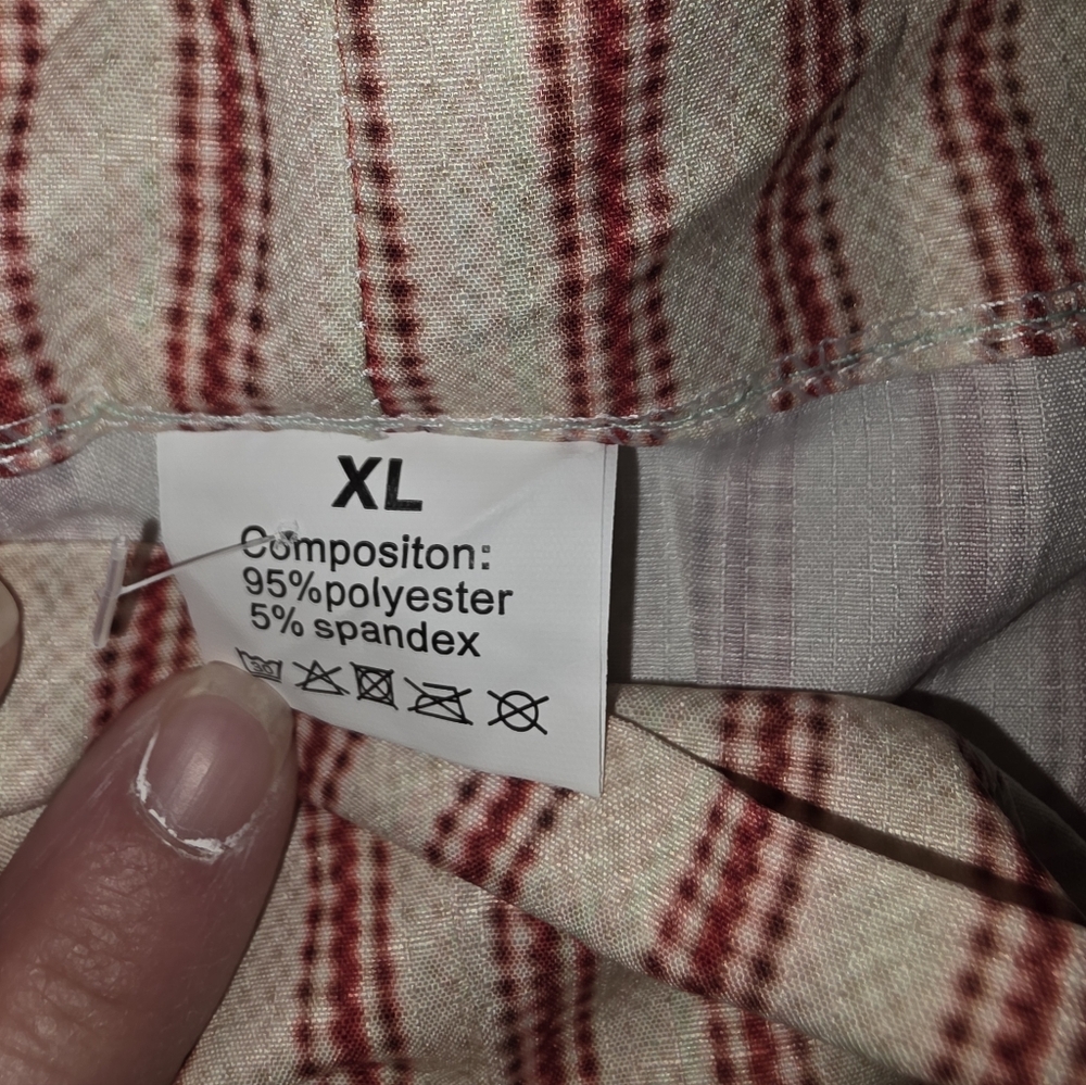 Red And Cream Unbranded Striped Romper Jumpsuit Size XL - Picture 7 of 11